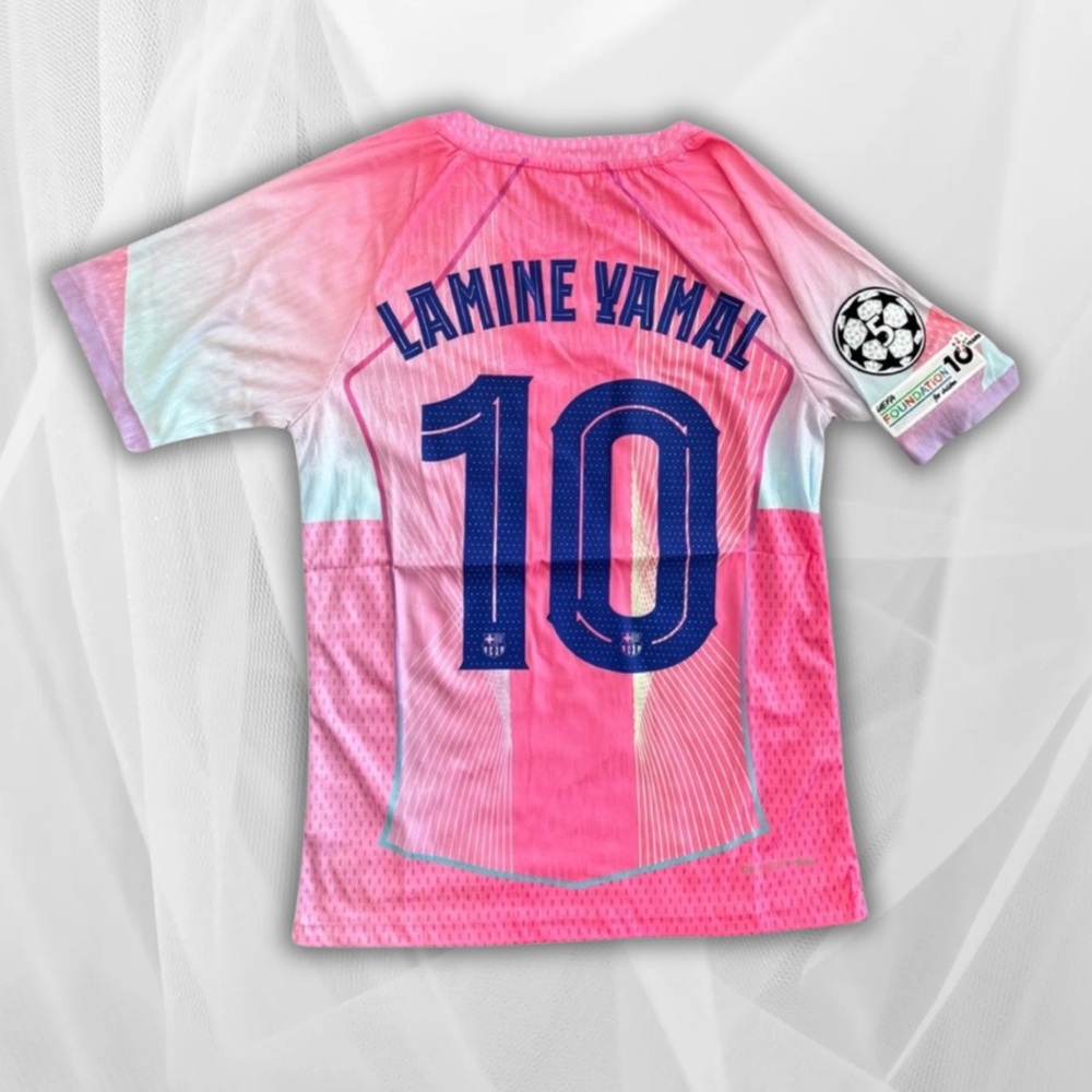 Nike Lamine Yamal 10 XL ピンクシャツ Shirts | Lamine Yamal Pink Barcelona Jersey | Poshmark